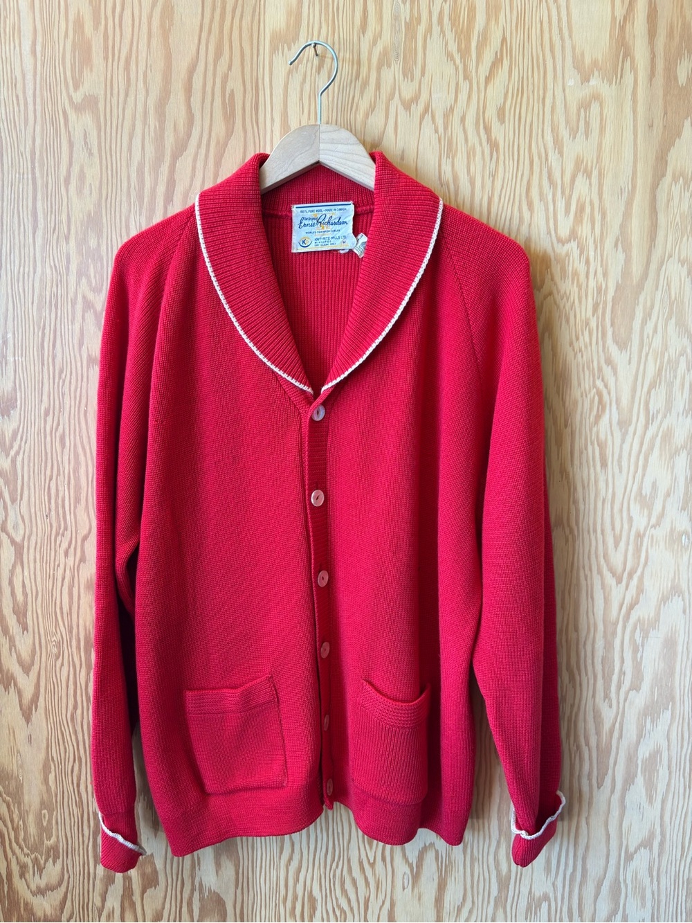 VINTAGE Red Button-Up Cardigan
